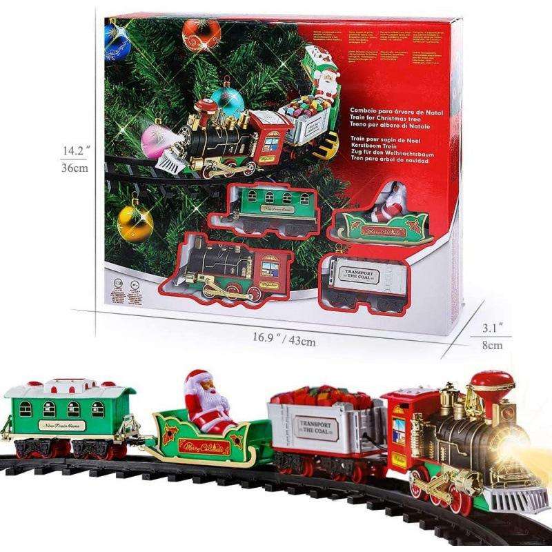 Kids Toys Electric - Conjunto de Trem Elétrico de Natal