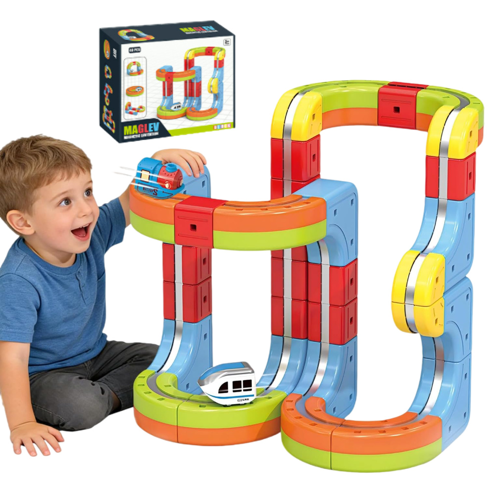 Kids Toys Electric - Conjunto de Trem Elétrico Magnético com
