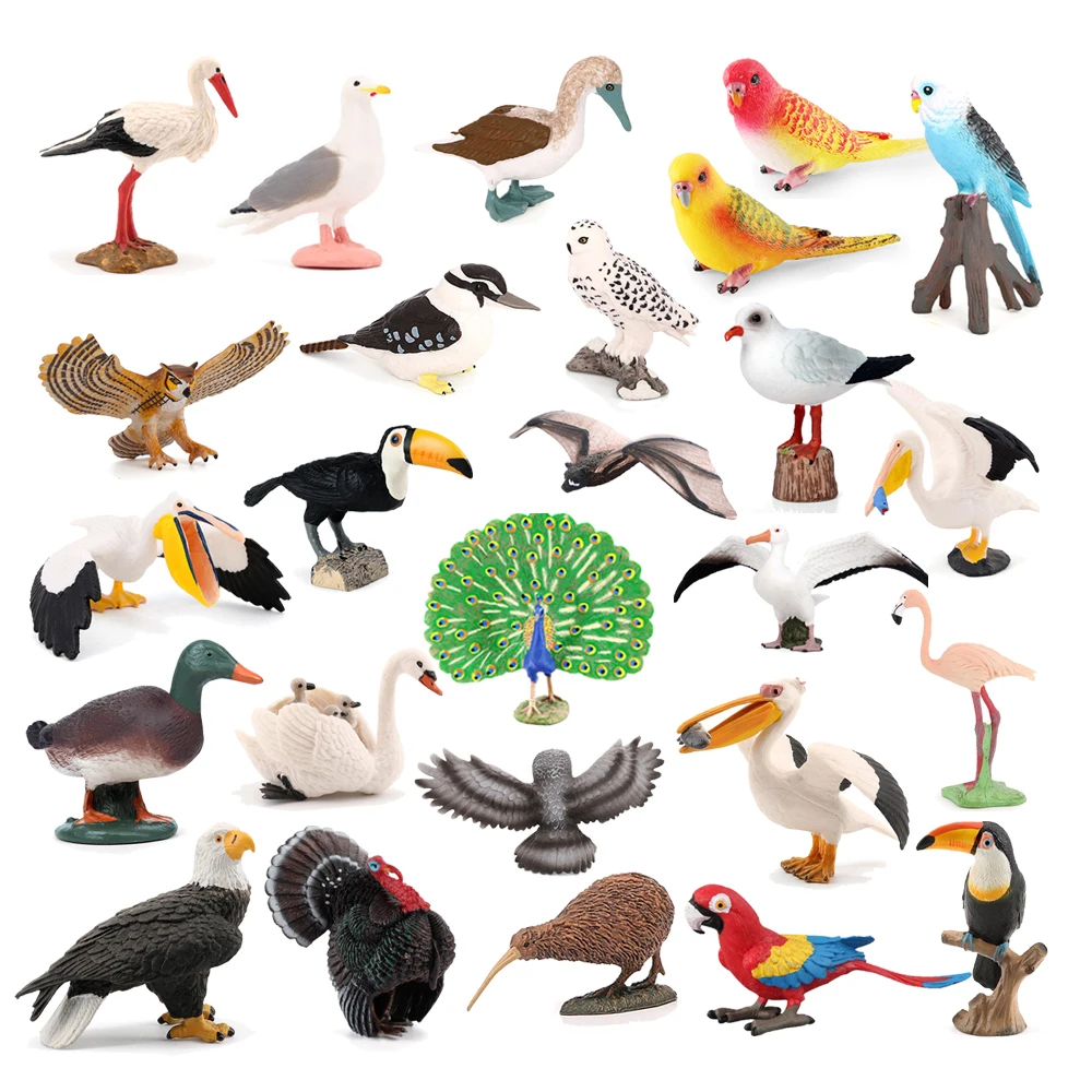 Kids Toys Under 200 - Kiwi pássaro selva animais figuras pavão