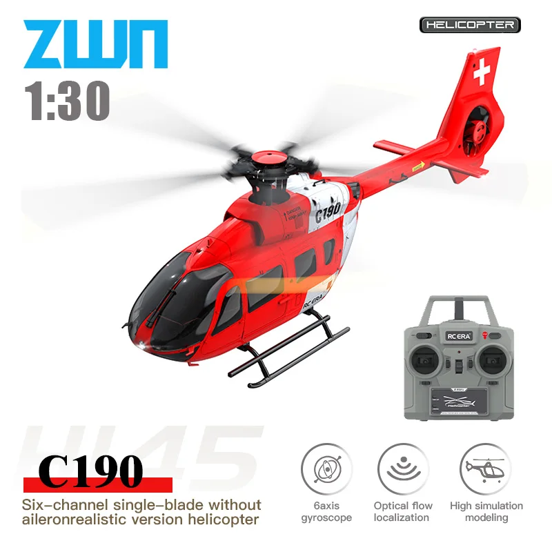 Kids Toys Helicopter - C190 RC Helicóptero 2.4G 6-Aixs Giroscópio