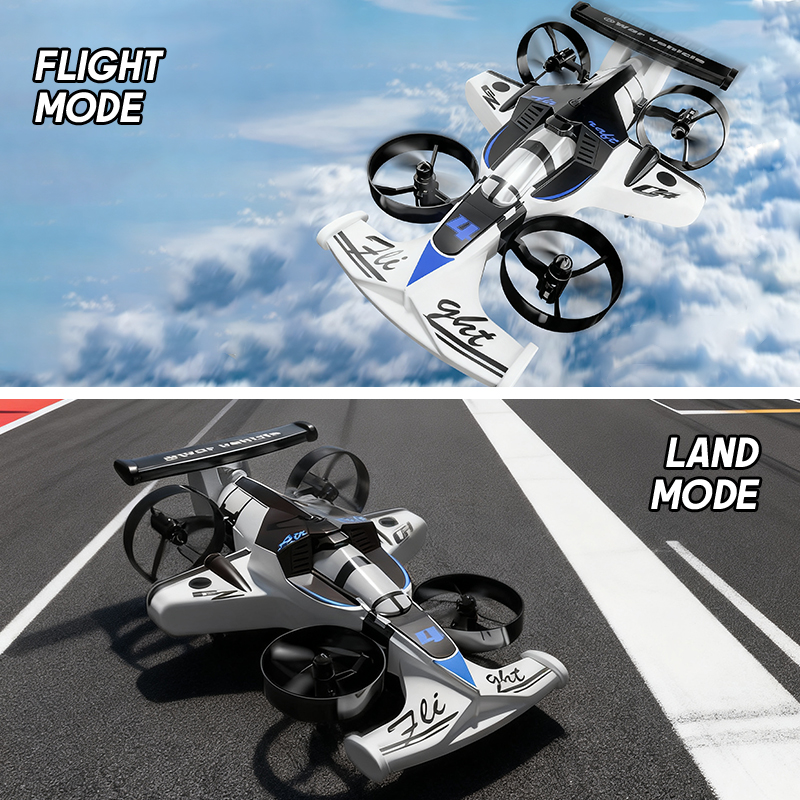 Kids Toys Helicopter - 2 em 1 mini drone ar-chão
