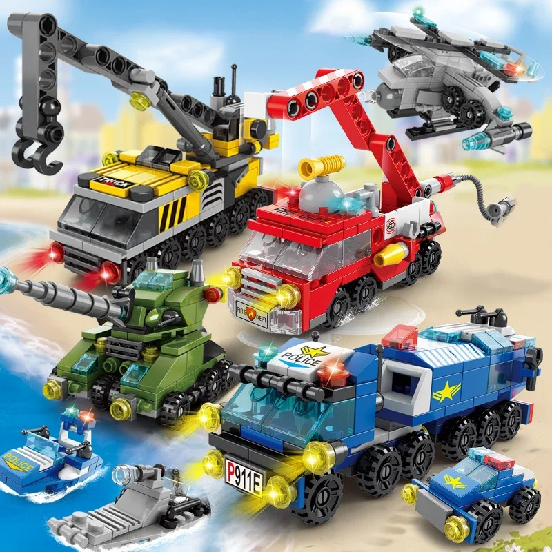 Kids Toys Helicopter - Blocos de construção de carros de
