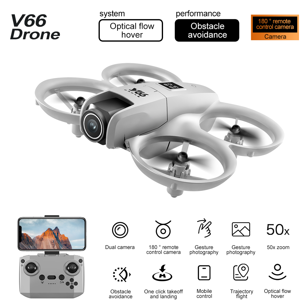 Drone RC V66 4K HD com Câmera  - Kids Toys Helicopter avaliação e preço