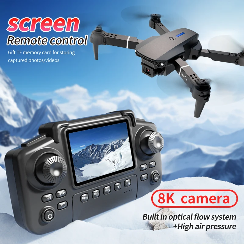 Drone E88 PRO com tela, câmera - Kids Toys Helicopter avaliação e preço